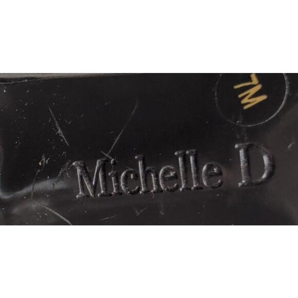 Vintage Brown Leather Kitten Heel Pump Women 7 90s Y2K Preppy Old Money Academia - Picture 7 of 7